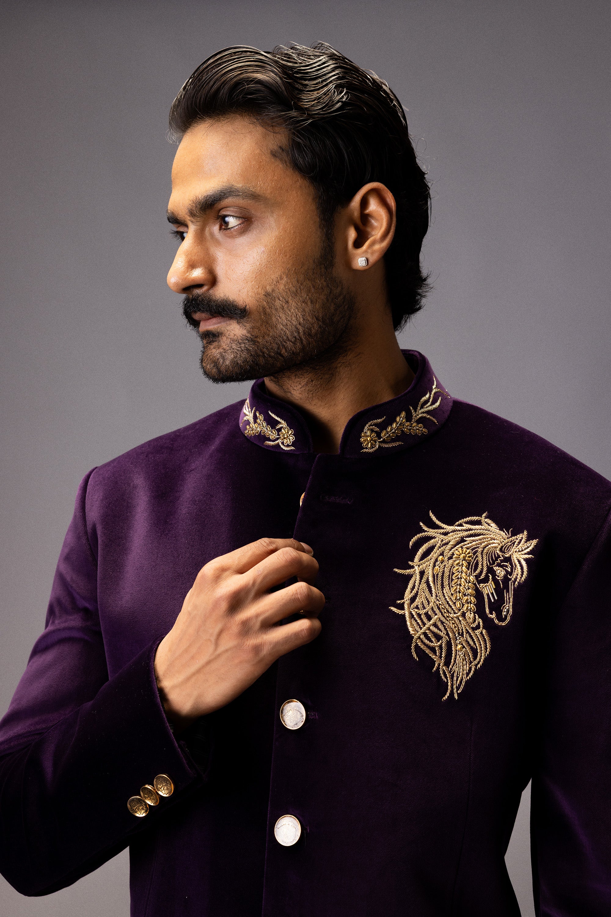 GOLDEN STALLION JODHPURI BANDHGALA