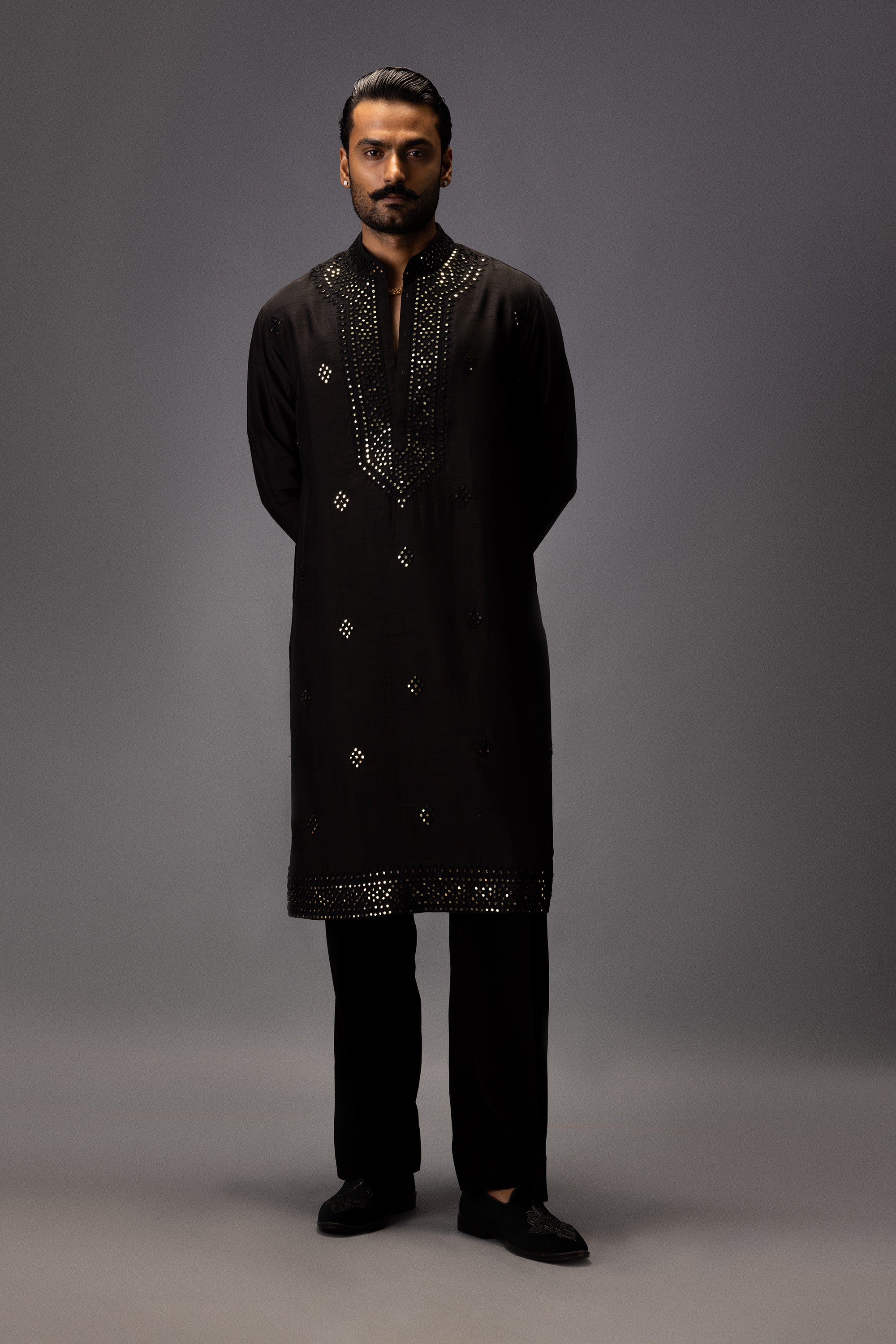 BLACK OPULENCE KURTA