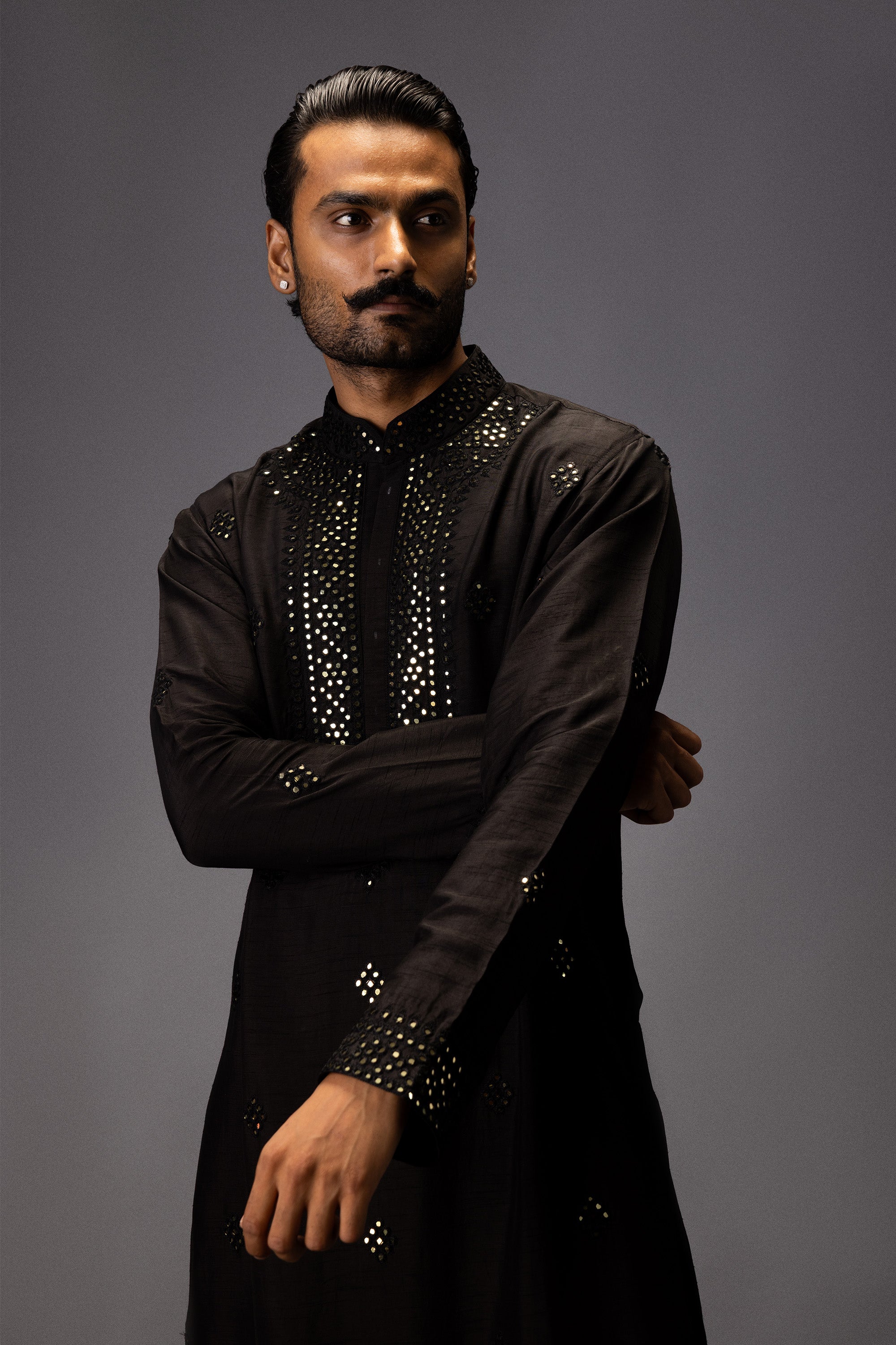 BLACK OPULENCE KURTA