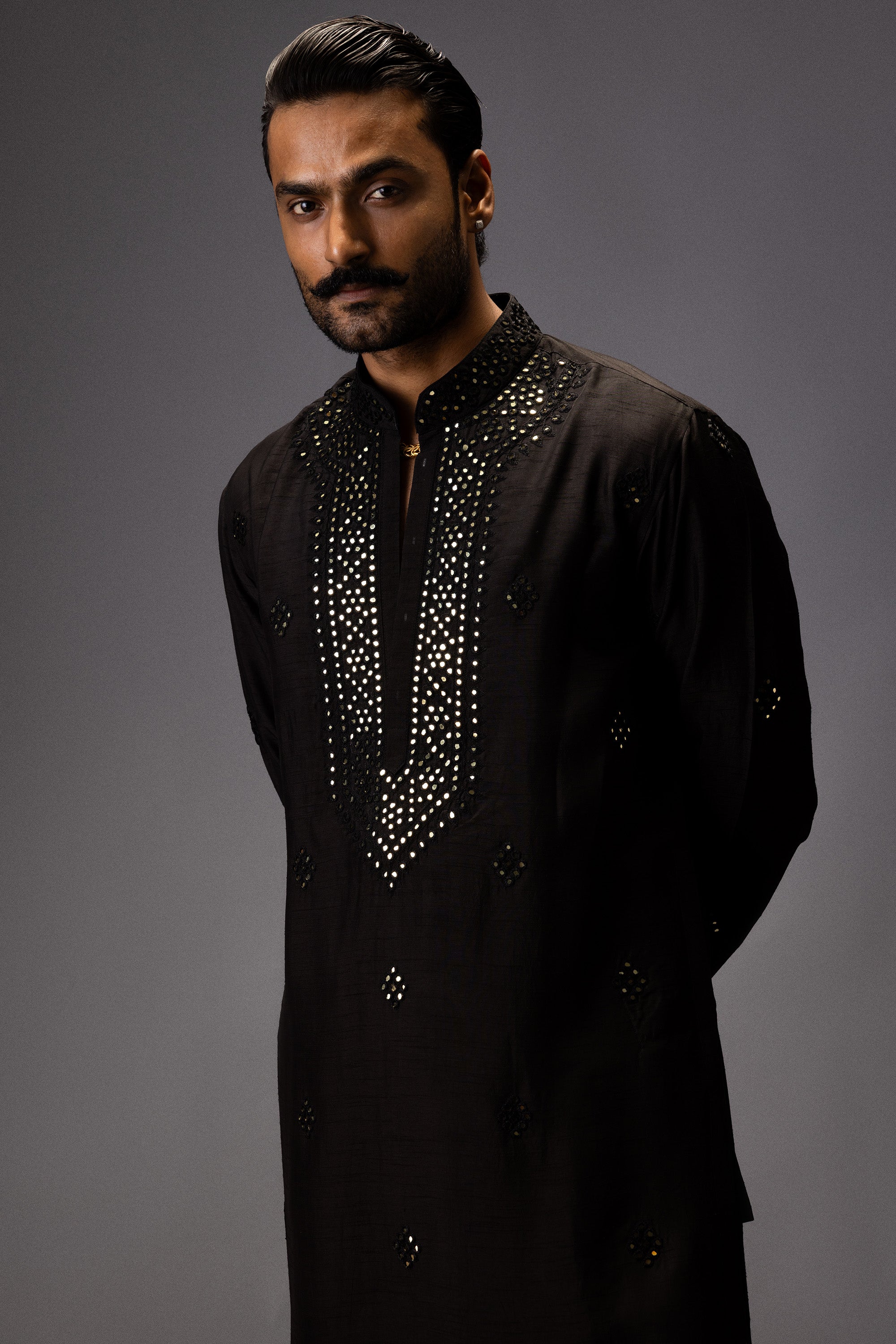 BLACK OPULENCE KURTA