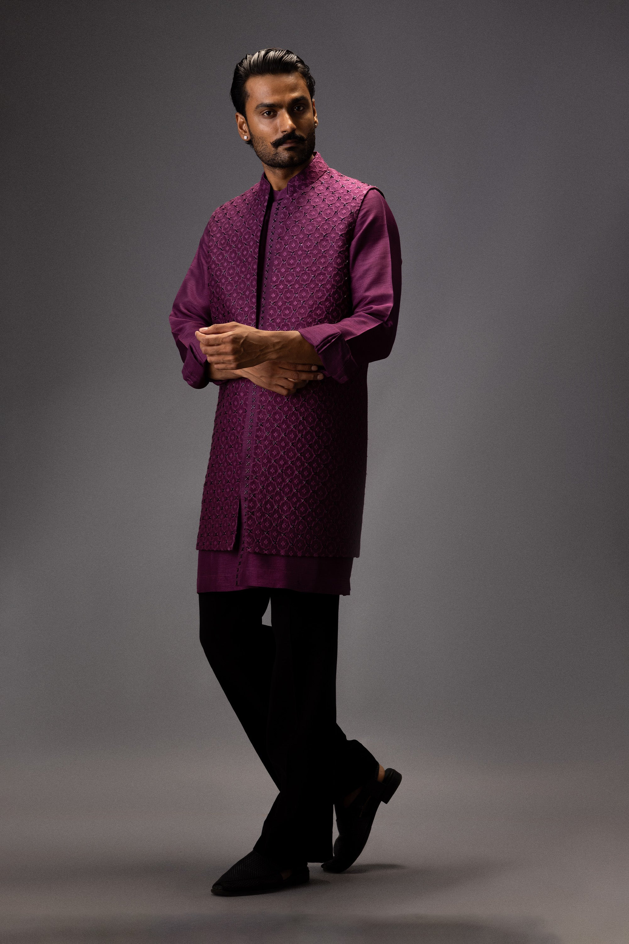 PLUM ROYALE KURTA JACKET SET