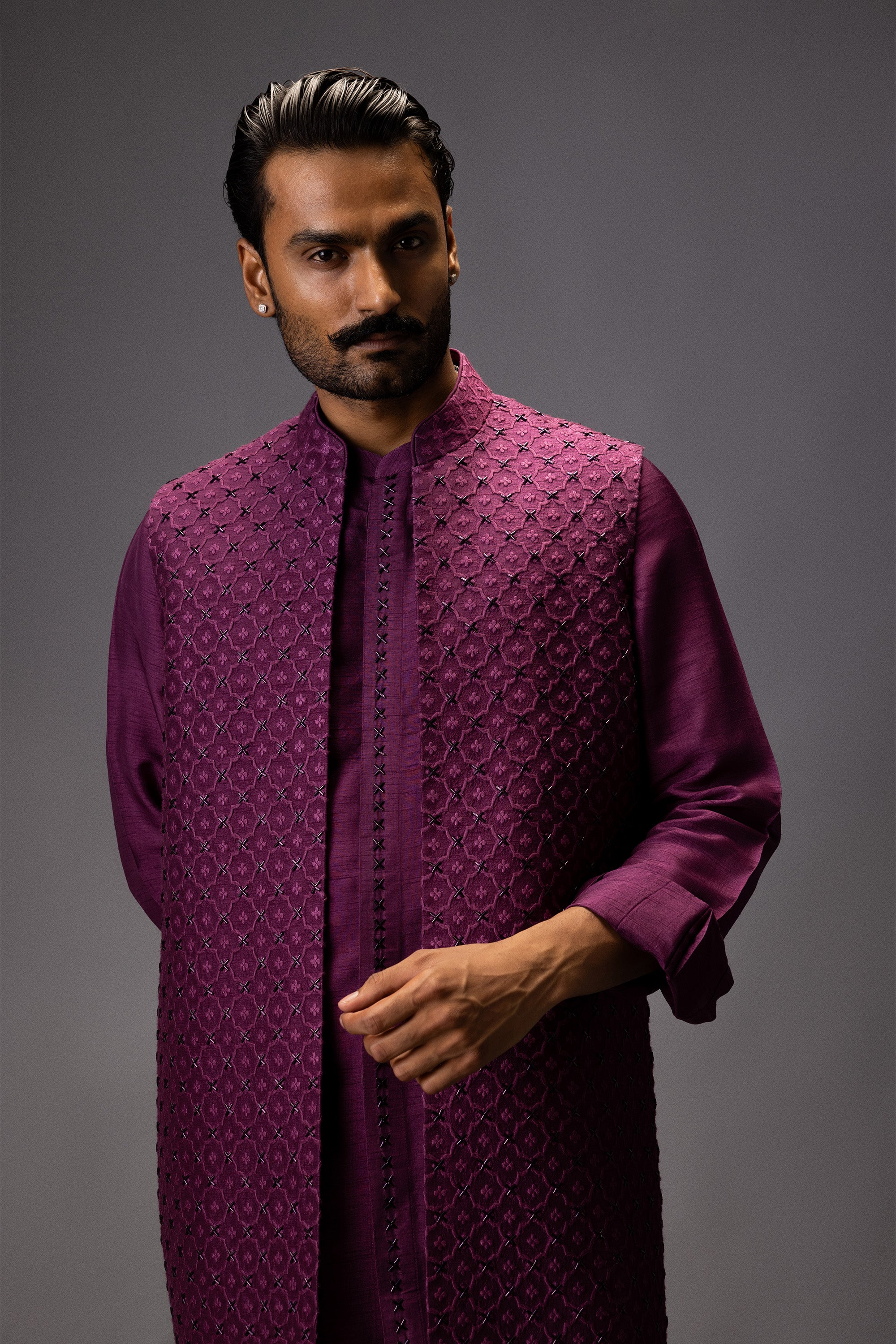 PLUM ROYALE KURTA JACKET SET