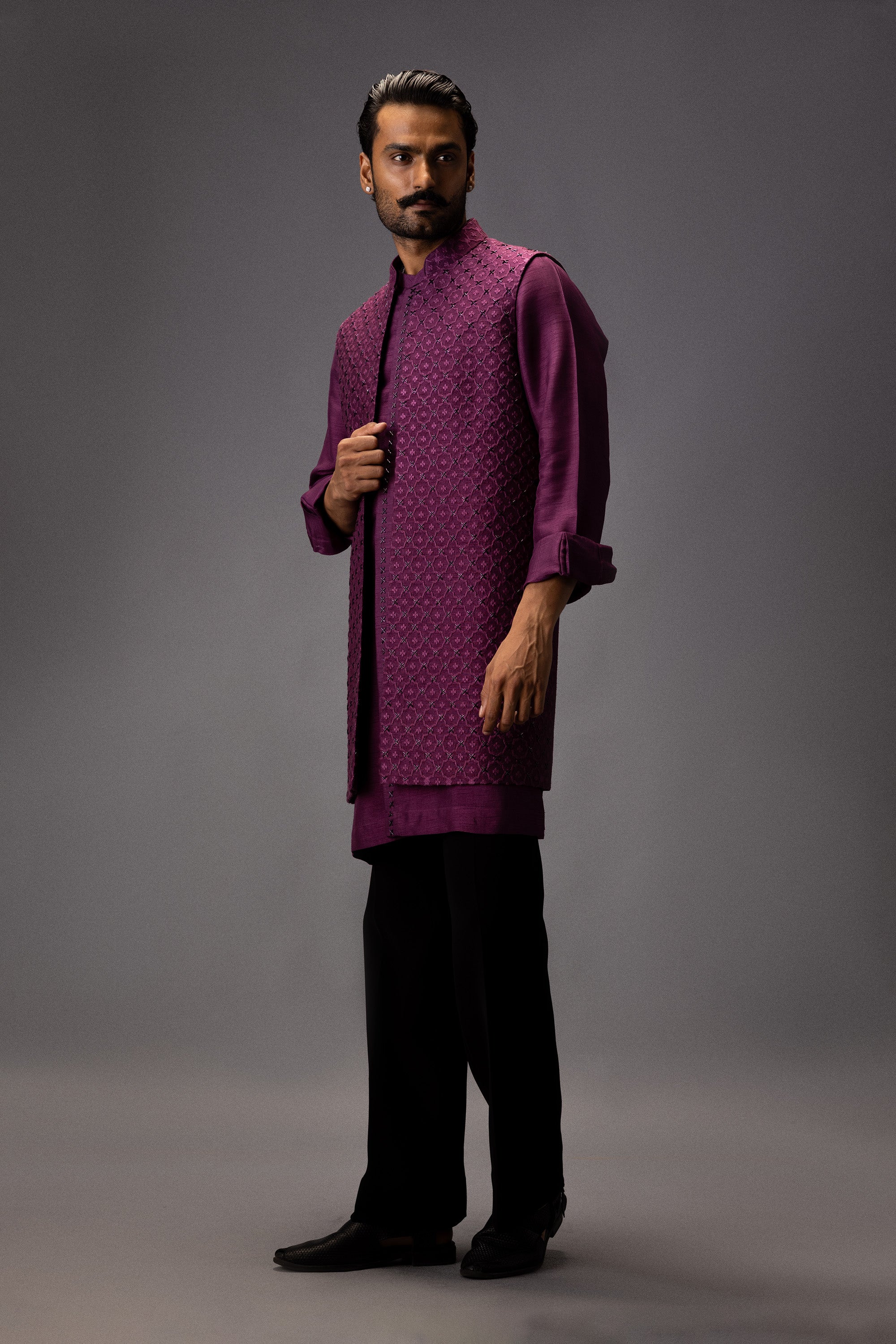 PLUM ROYALE KURTA JACKET SET