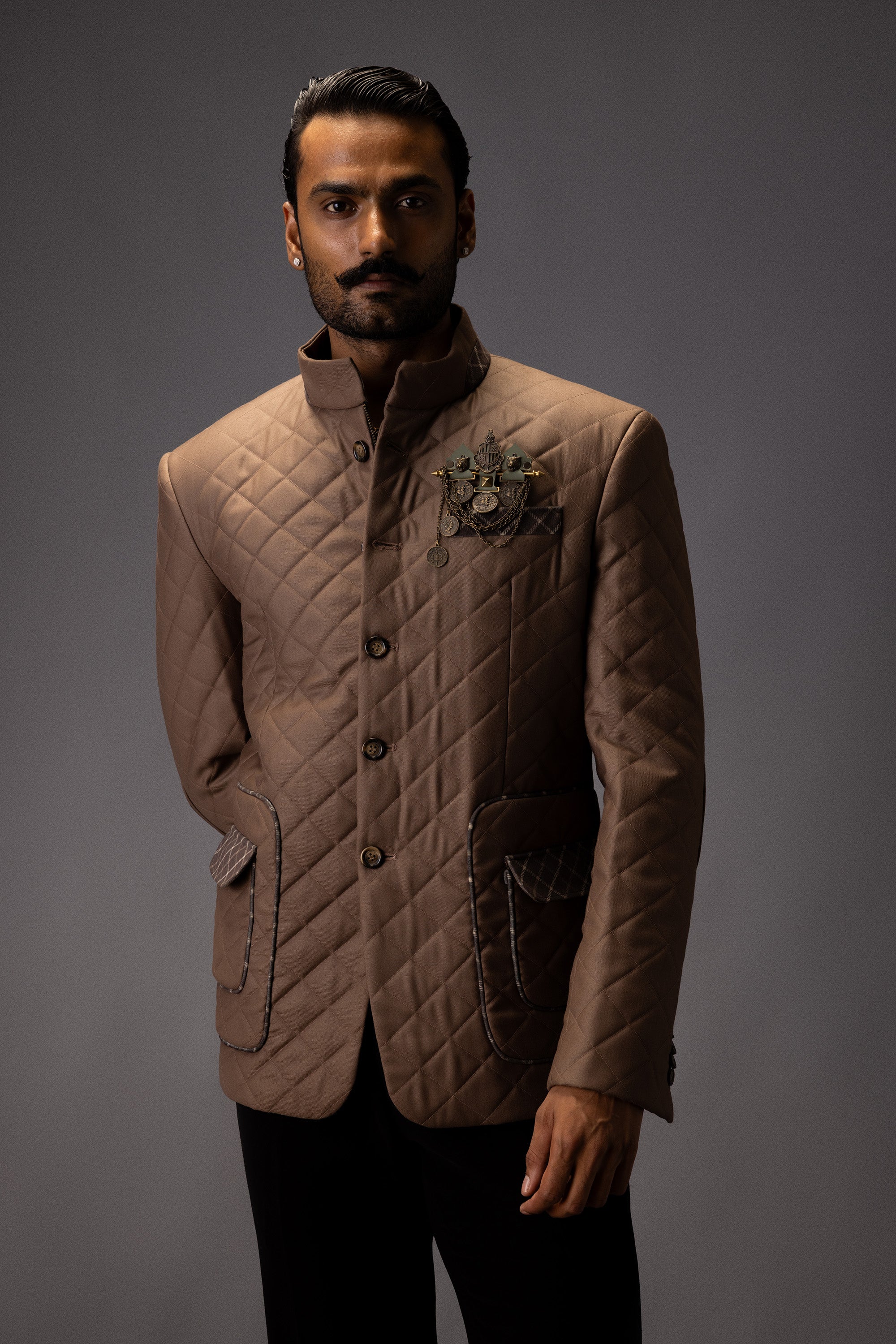 ROYAL DUNE QUILTED BANDHGALA JACKET