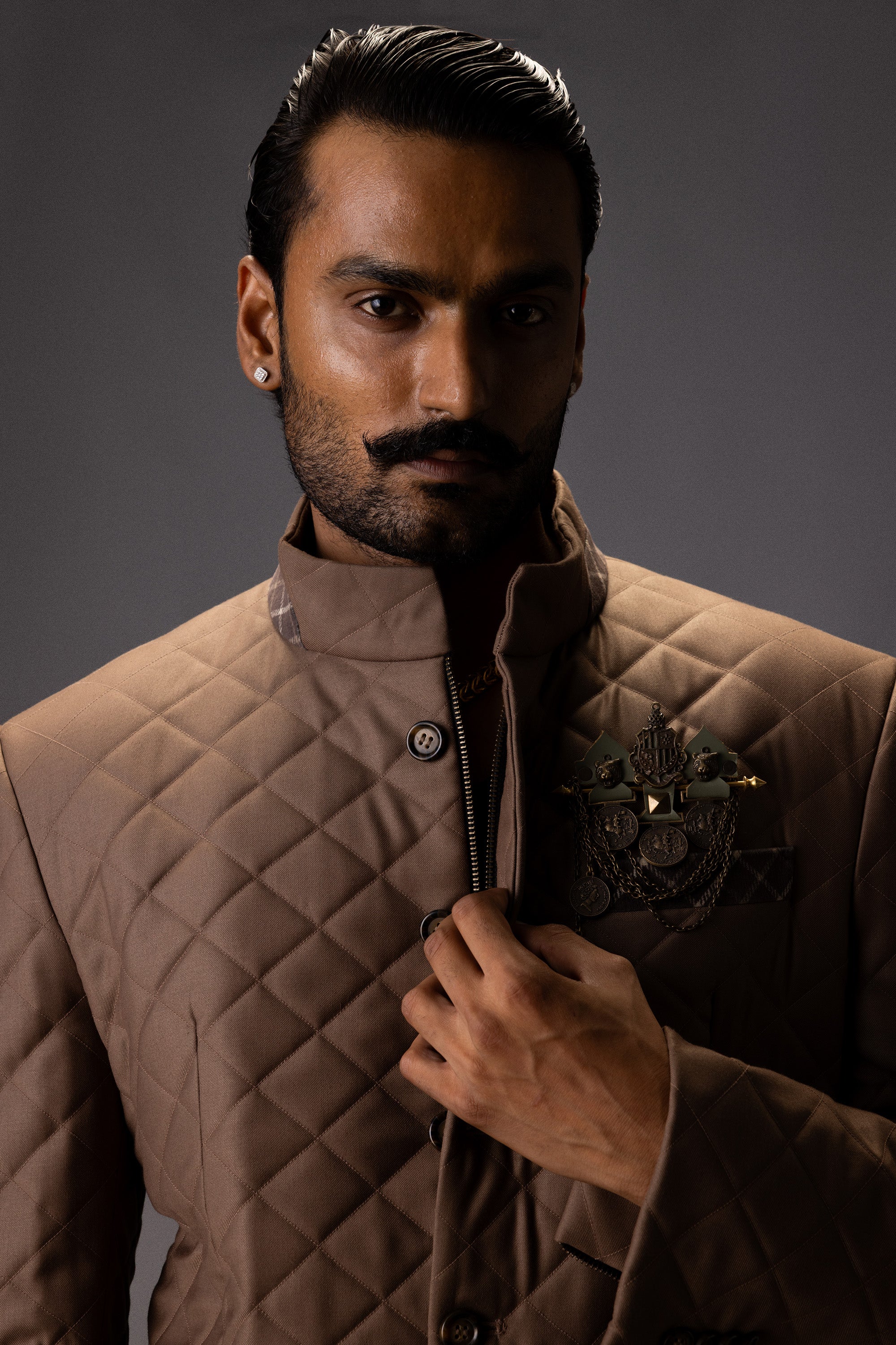 ROYAL DUNE QUILTED BANDHGALA JACKET