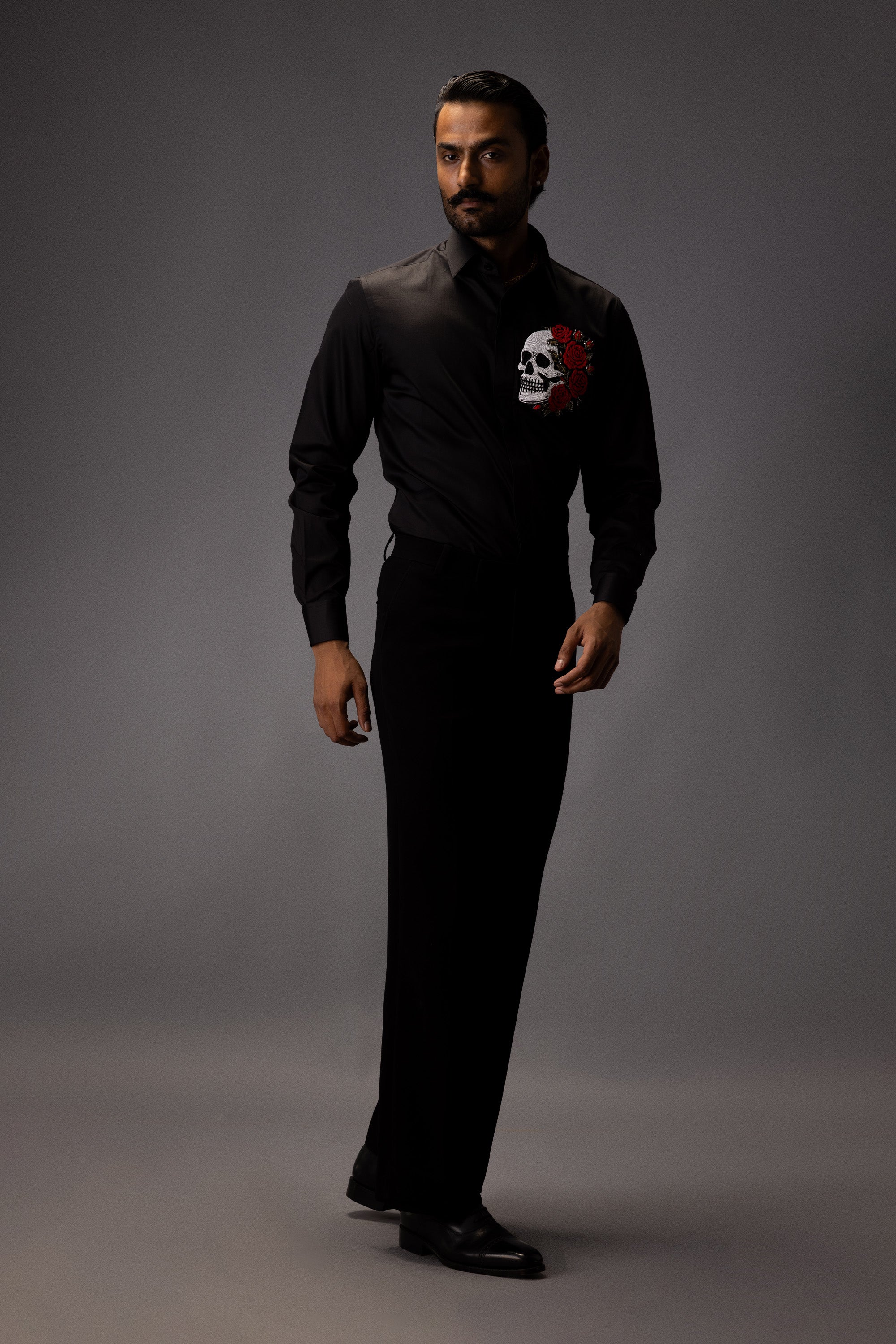 CRIMSON SKULL PARTY SHIRT