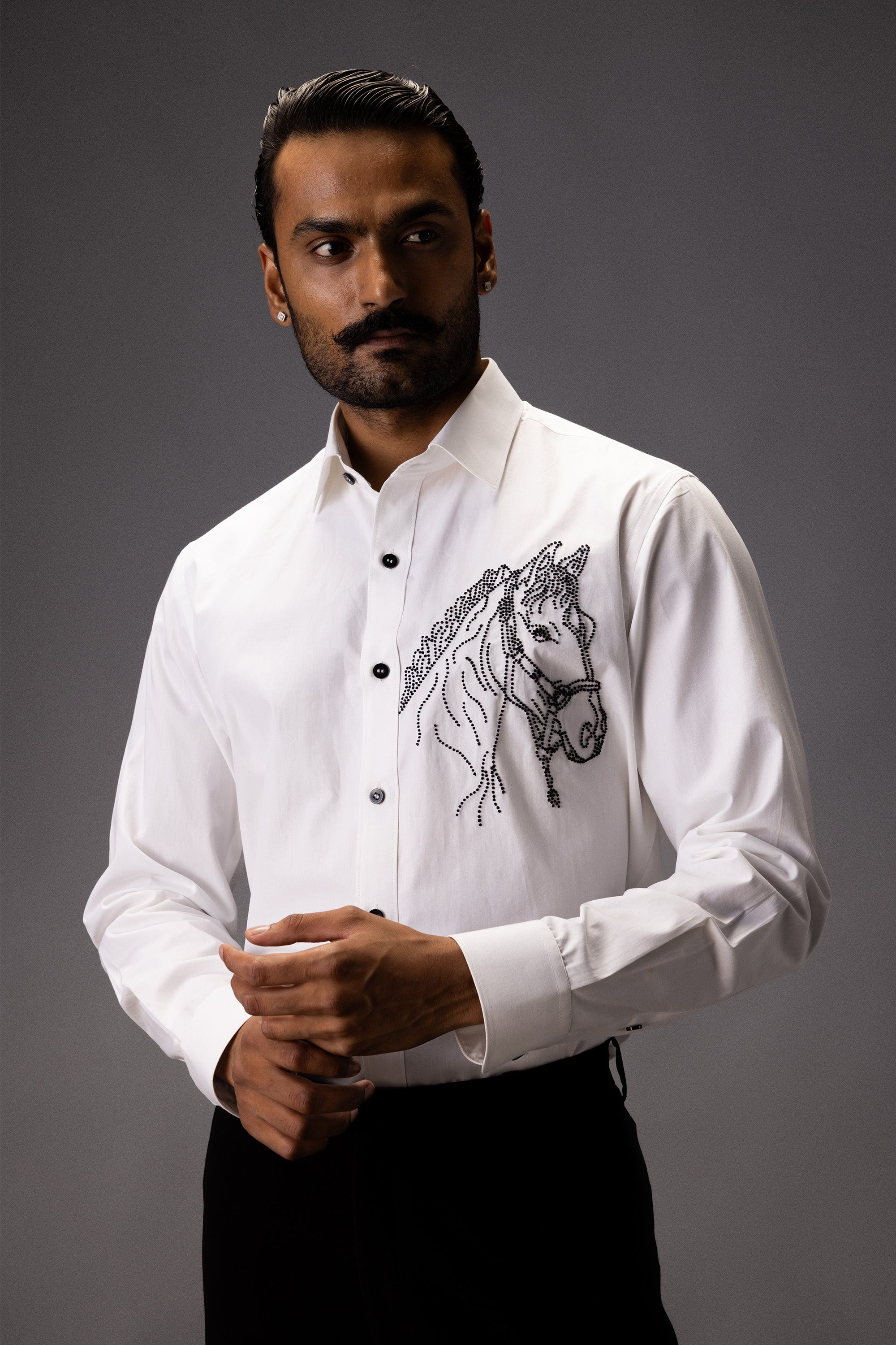 WHITE GALLOP PARTY SHIRT