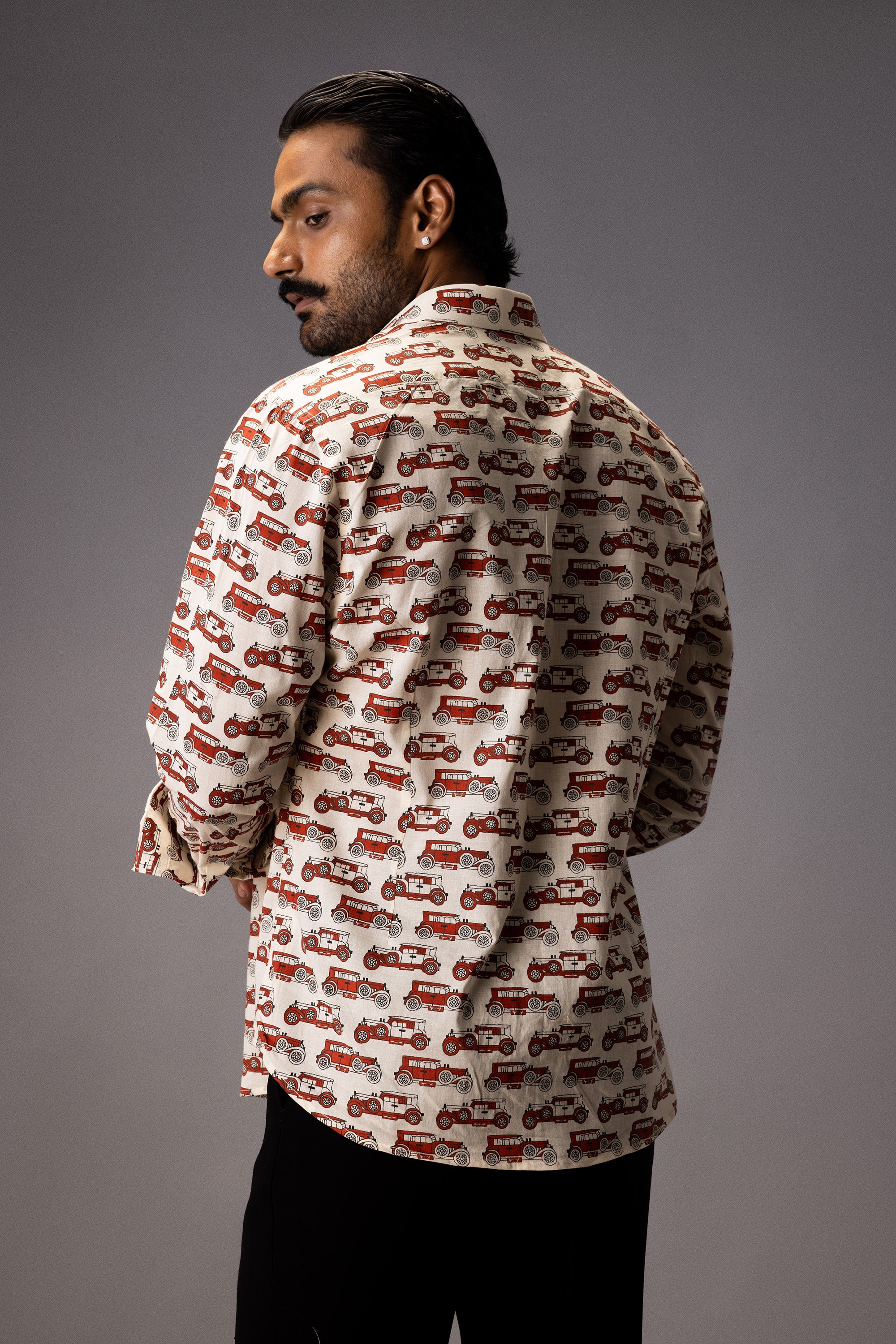 VINTAGE CARS COTTON PRINTED SHIRT