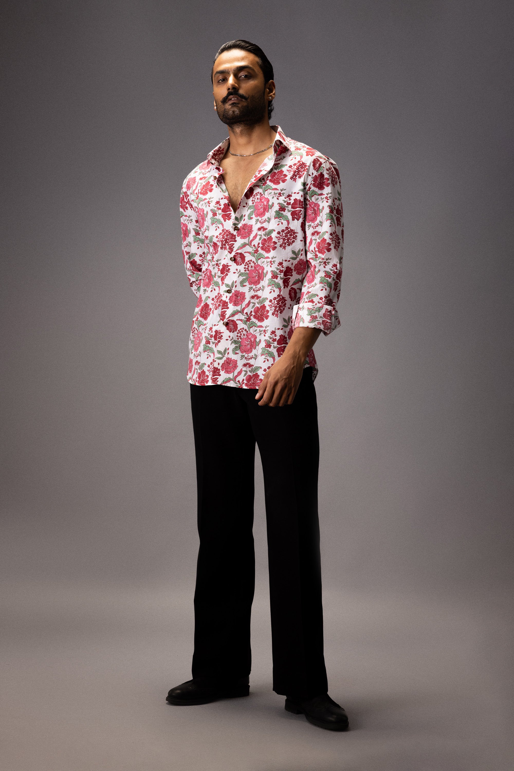 SPRING BLOOM COTTON PRINTED SHIRT