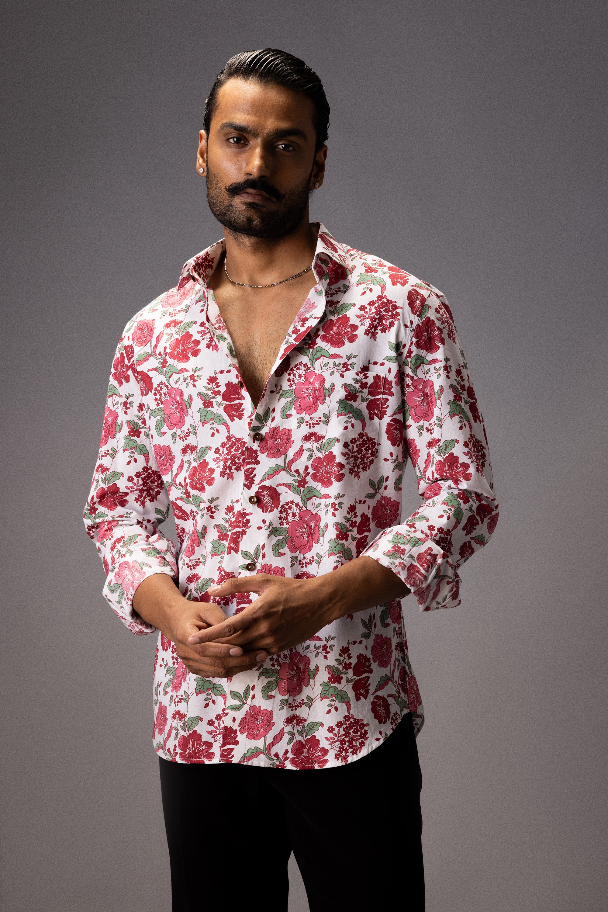 SPRING BLOOM COTTON PRINTED SHIRT