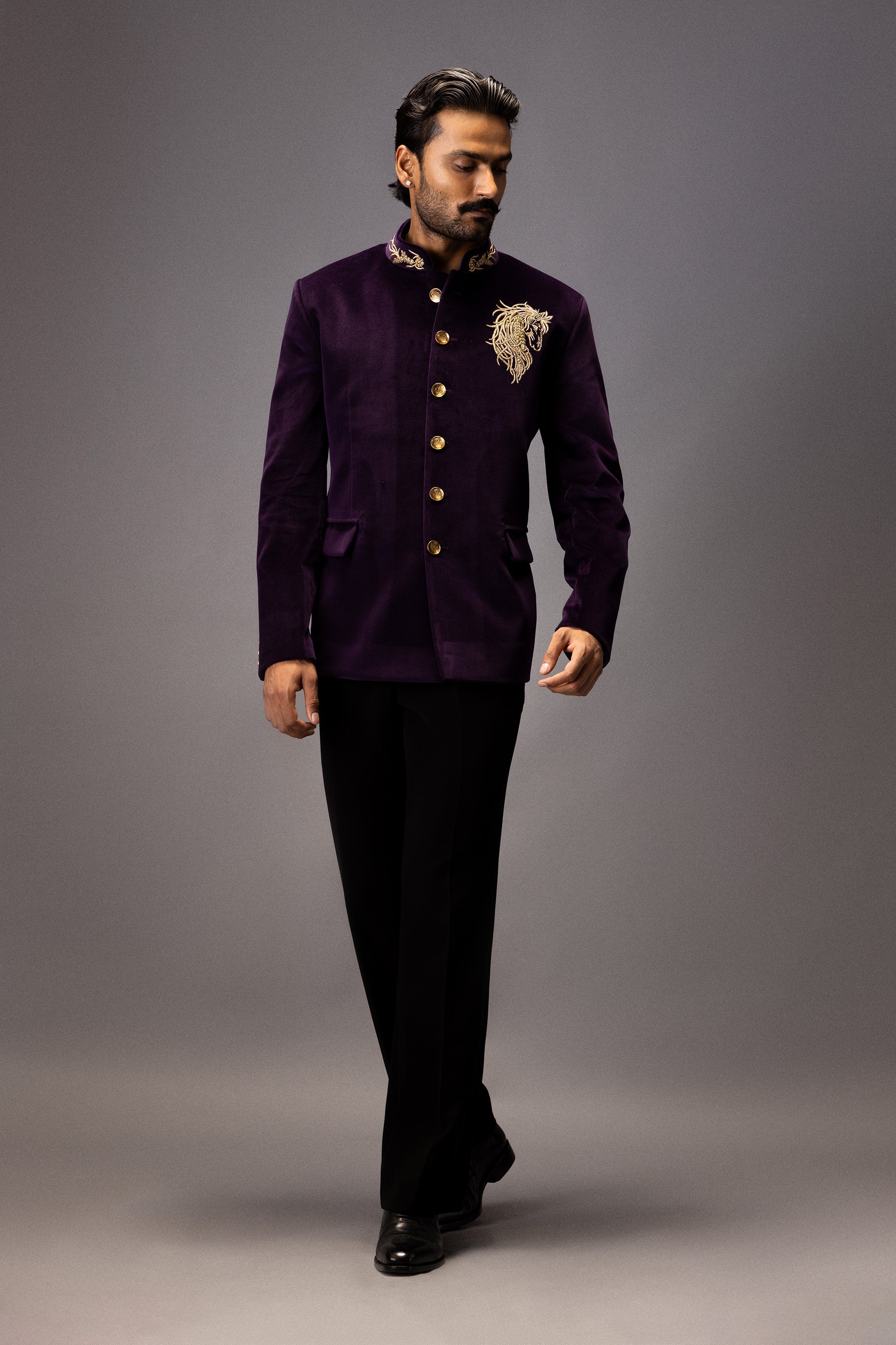 GOLDEN STALLION JODHPURI BANDHGALA