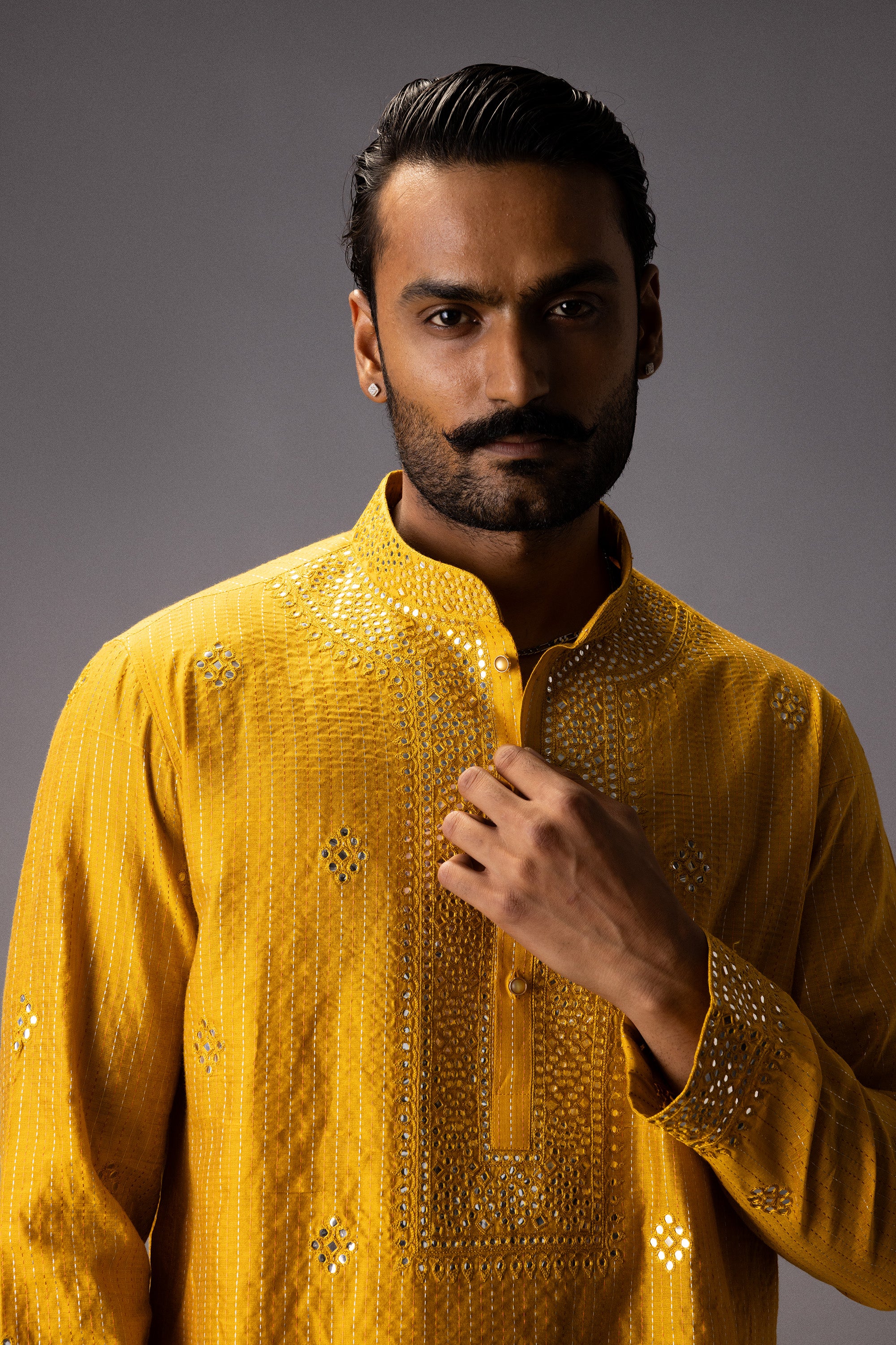 ROYAL MARIGOLD SILK KURTA