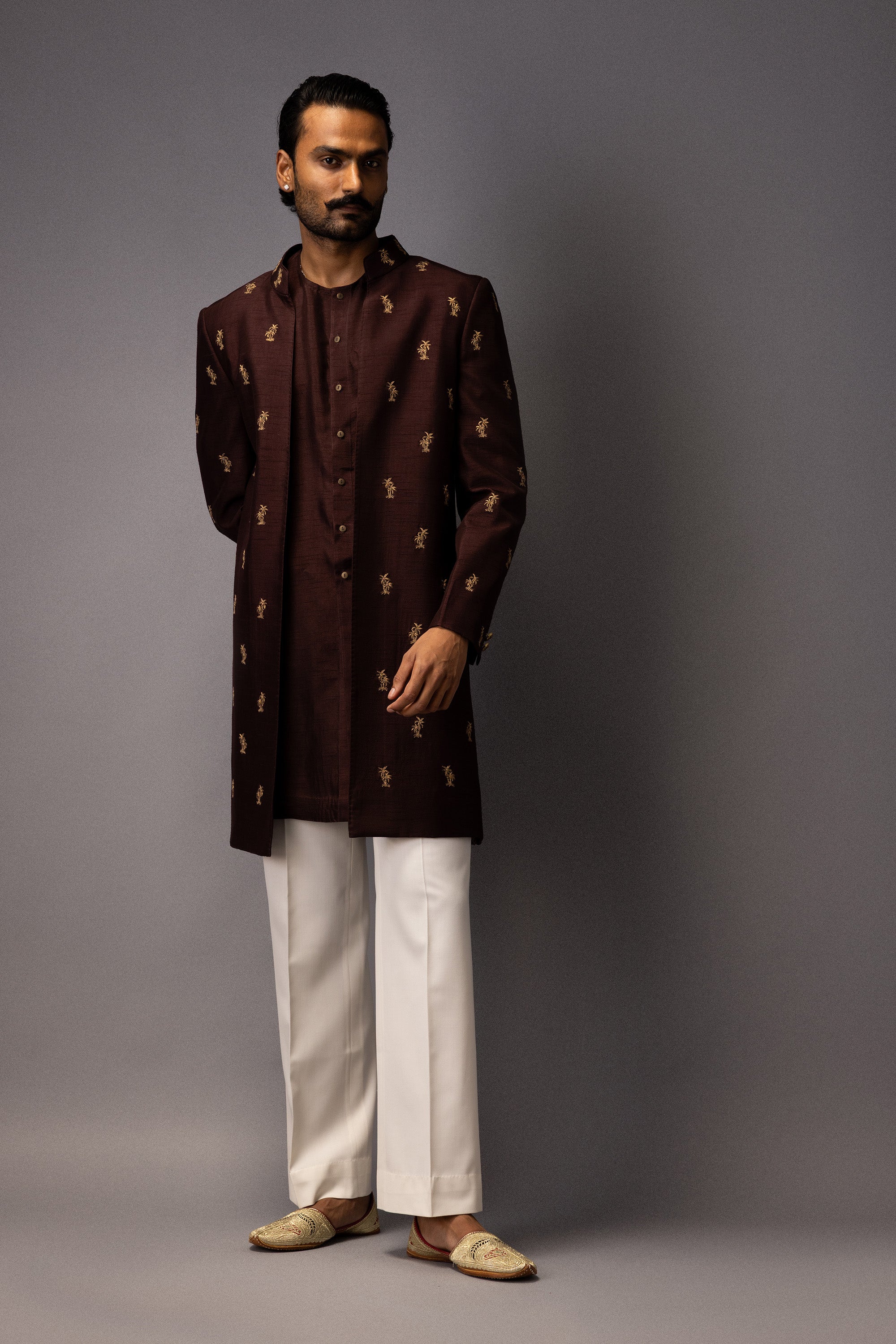 CHOCO PALMS INDO KURTA JACKET SET