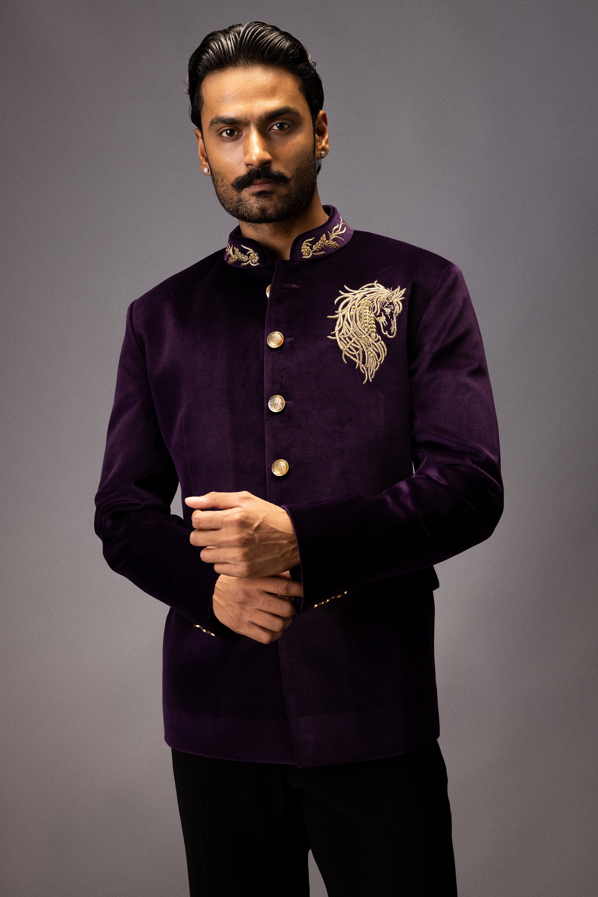 GOLDEN STALLION JODHPURI BANDHGALA