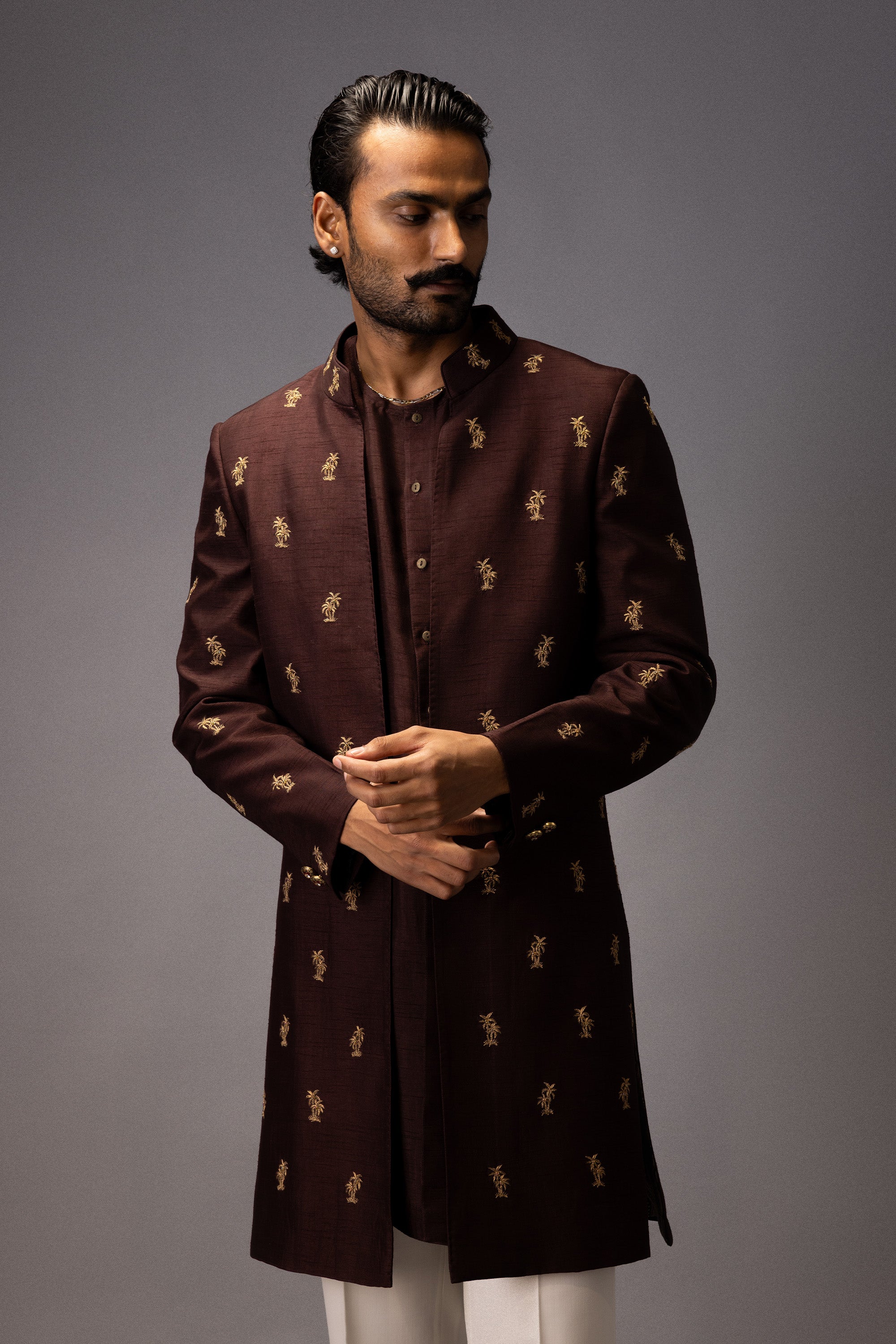 CHOCO PALMS INDO KURTA JACKET SET