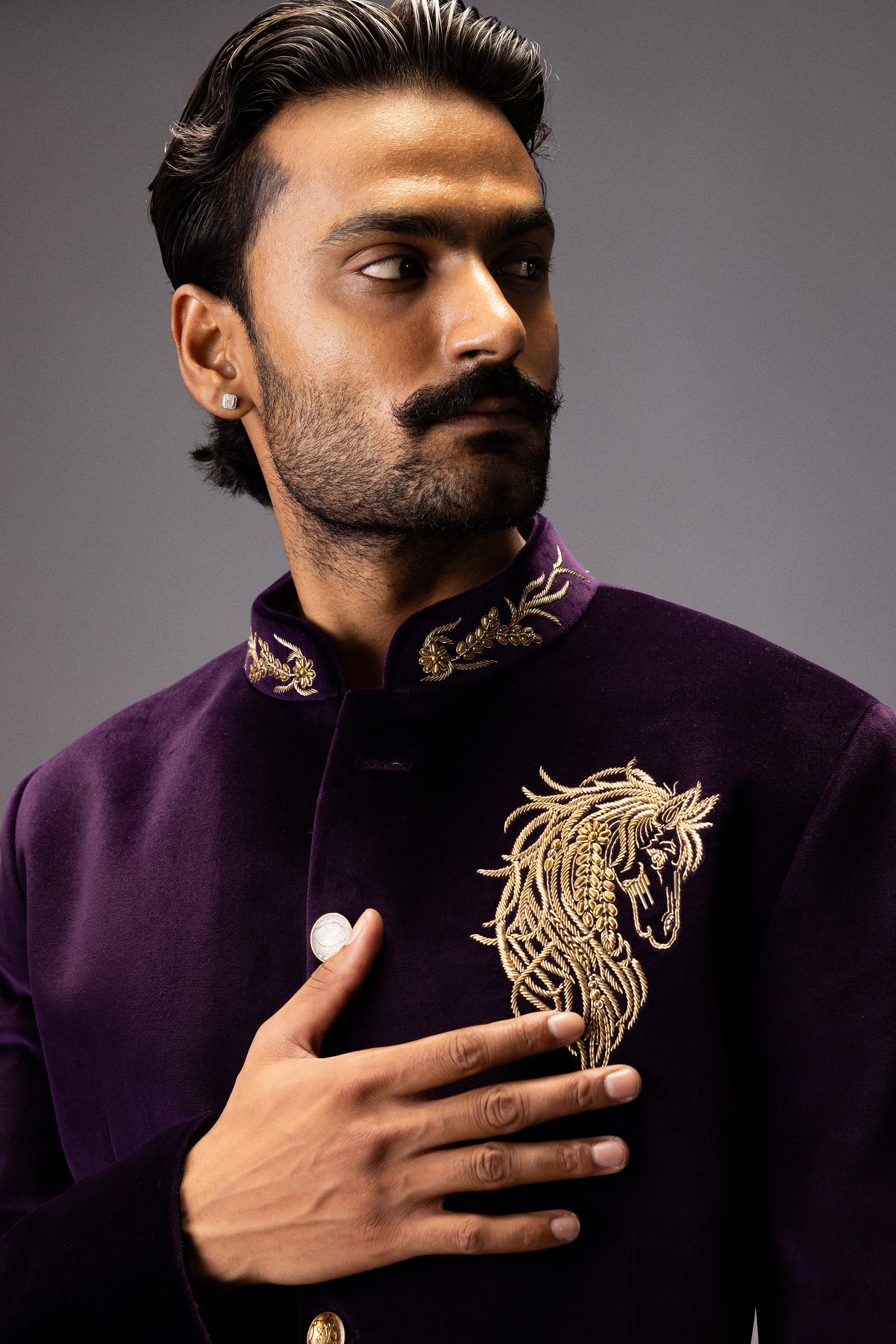 GOLDEN STALLION JODHPURI BANDHGALA