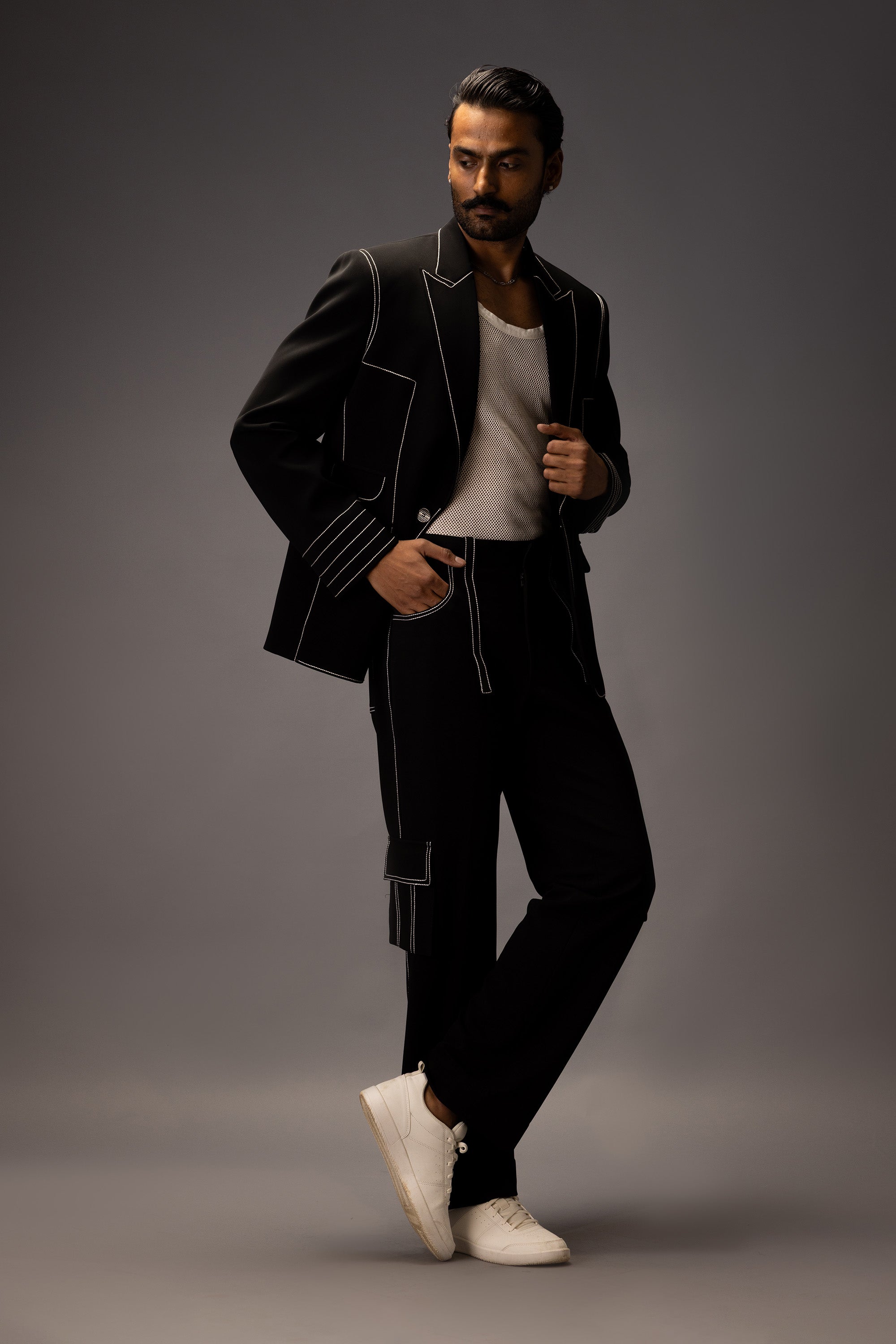 MIDNIGHT LINES CO-ORD SET