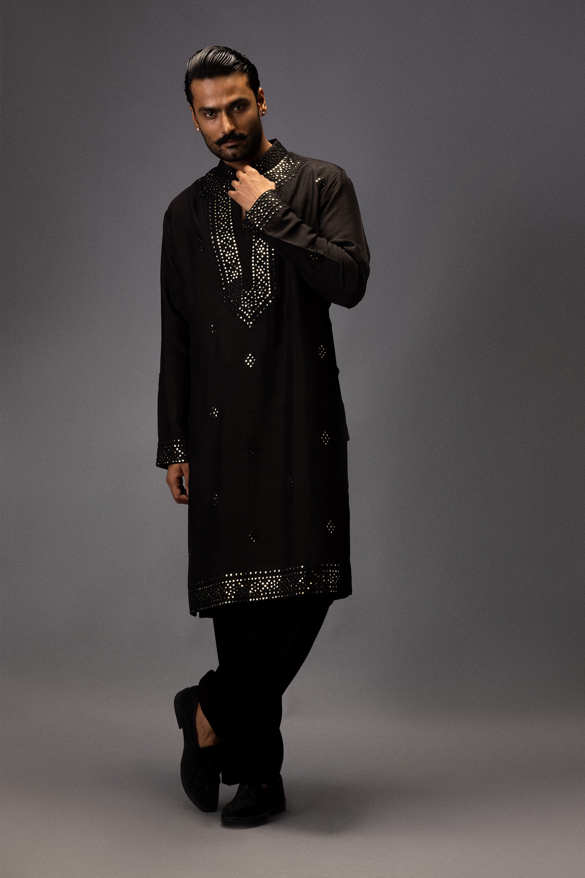 BLACK OPULENCE KURTA