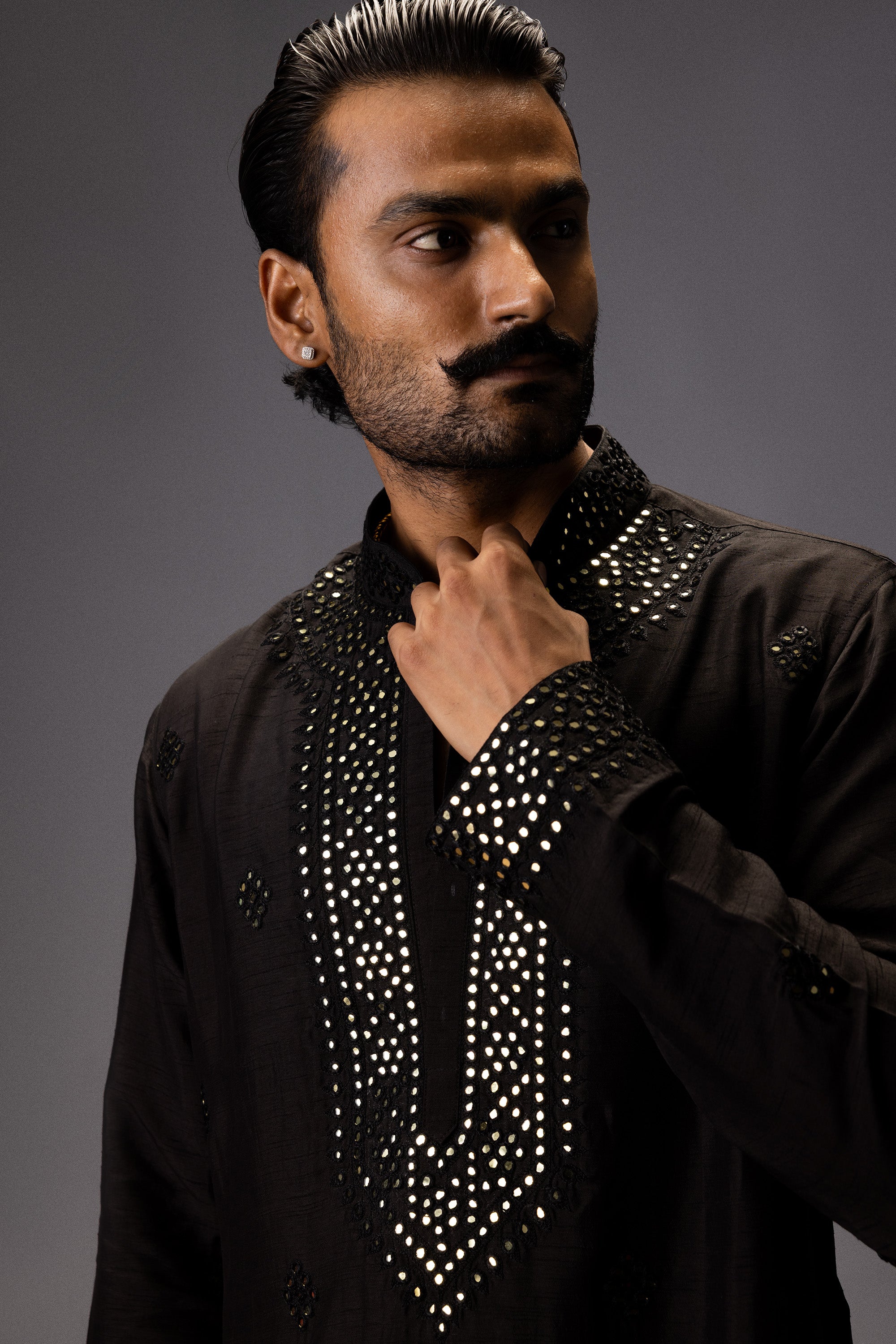 BLACK OPULENCE KURTA