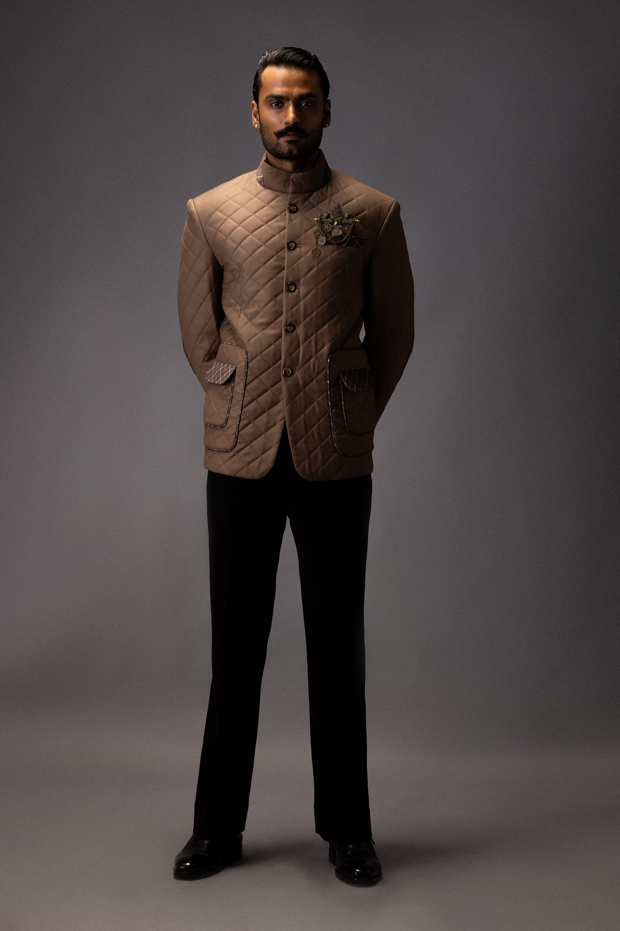 ROYAL DUNE QUILTED BANDHGALA JACKET
