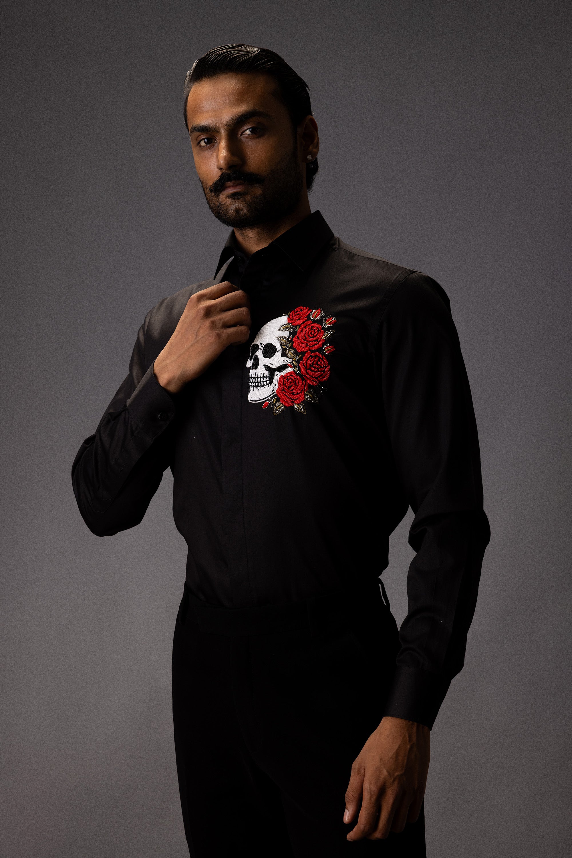 CRIMSON SKULL PARTY SHIRT