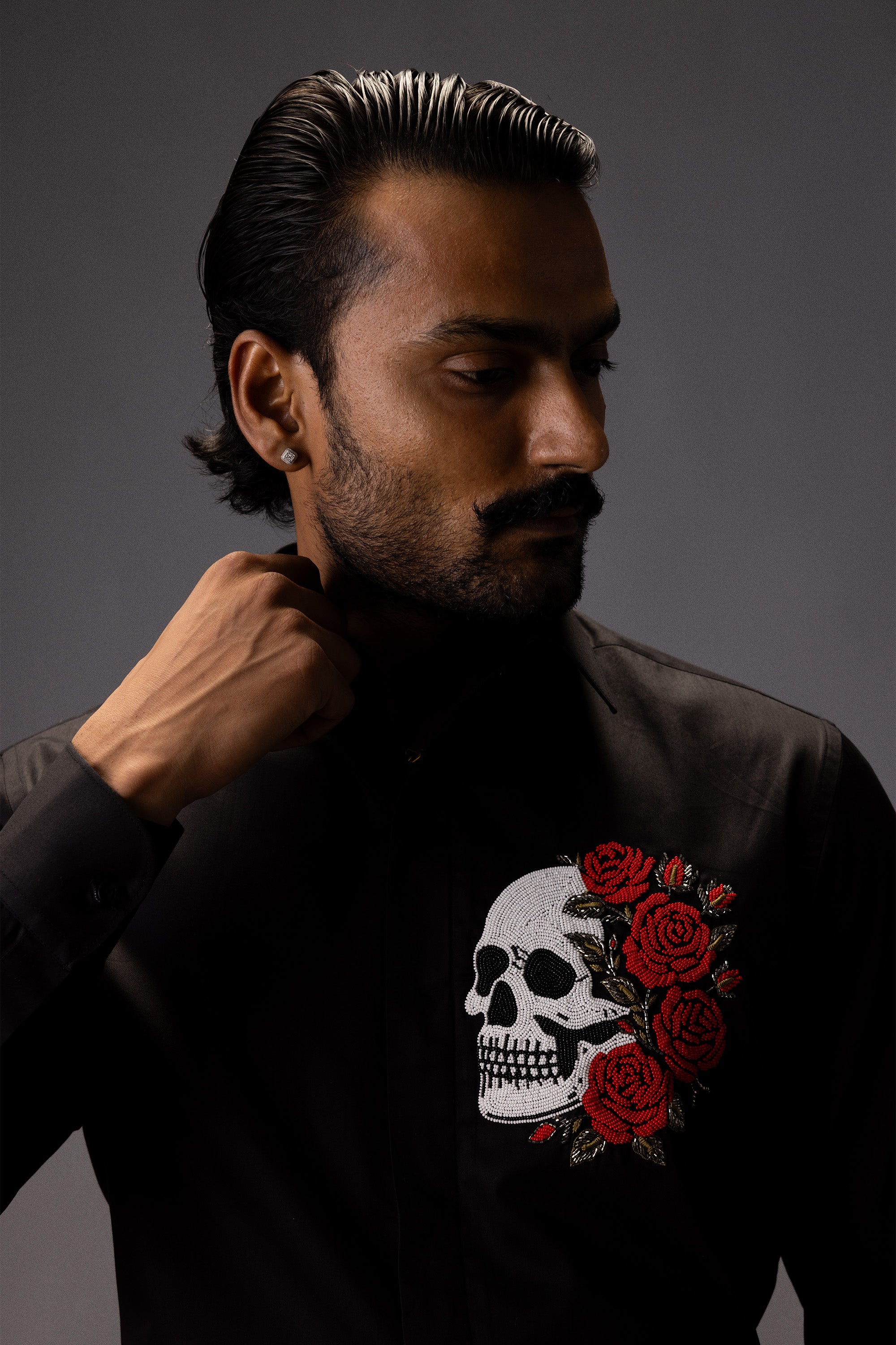 CRIMSON SKULL PARTY SHIRT