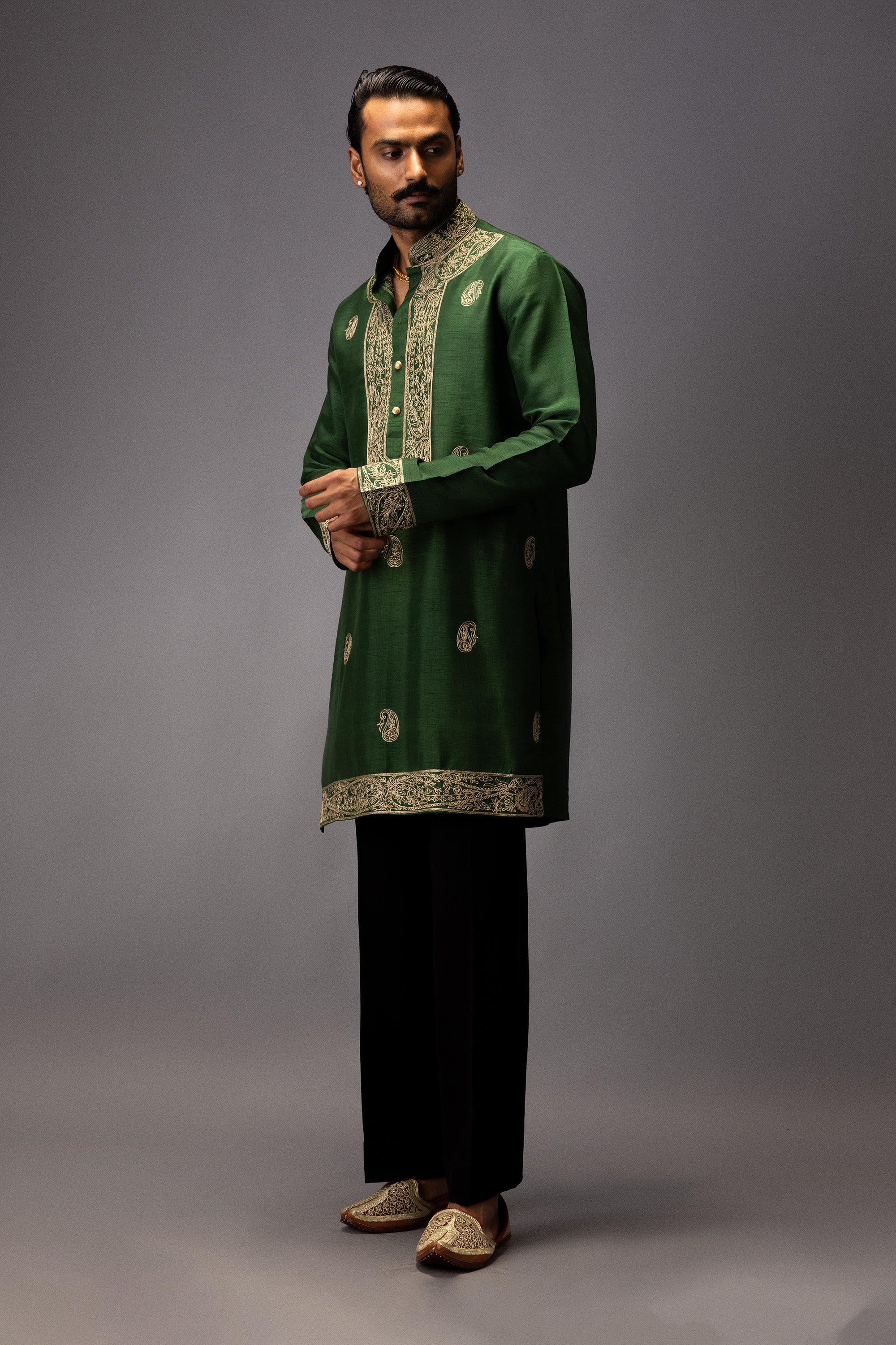 EMERALD MAJESTY SILK KURTA