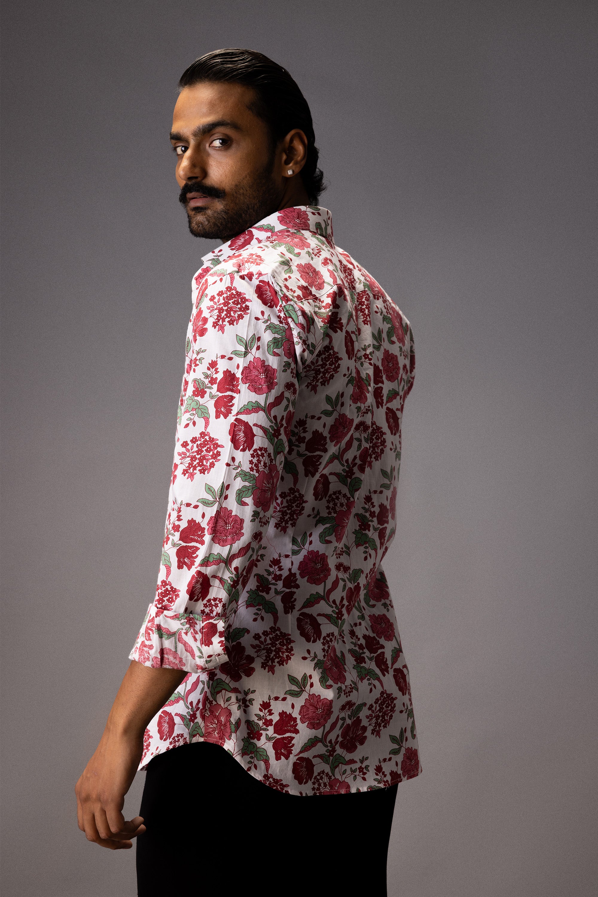 SPRING BLOOM COTTON PRINTED SHIRT