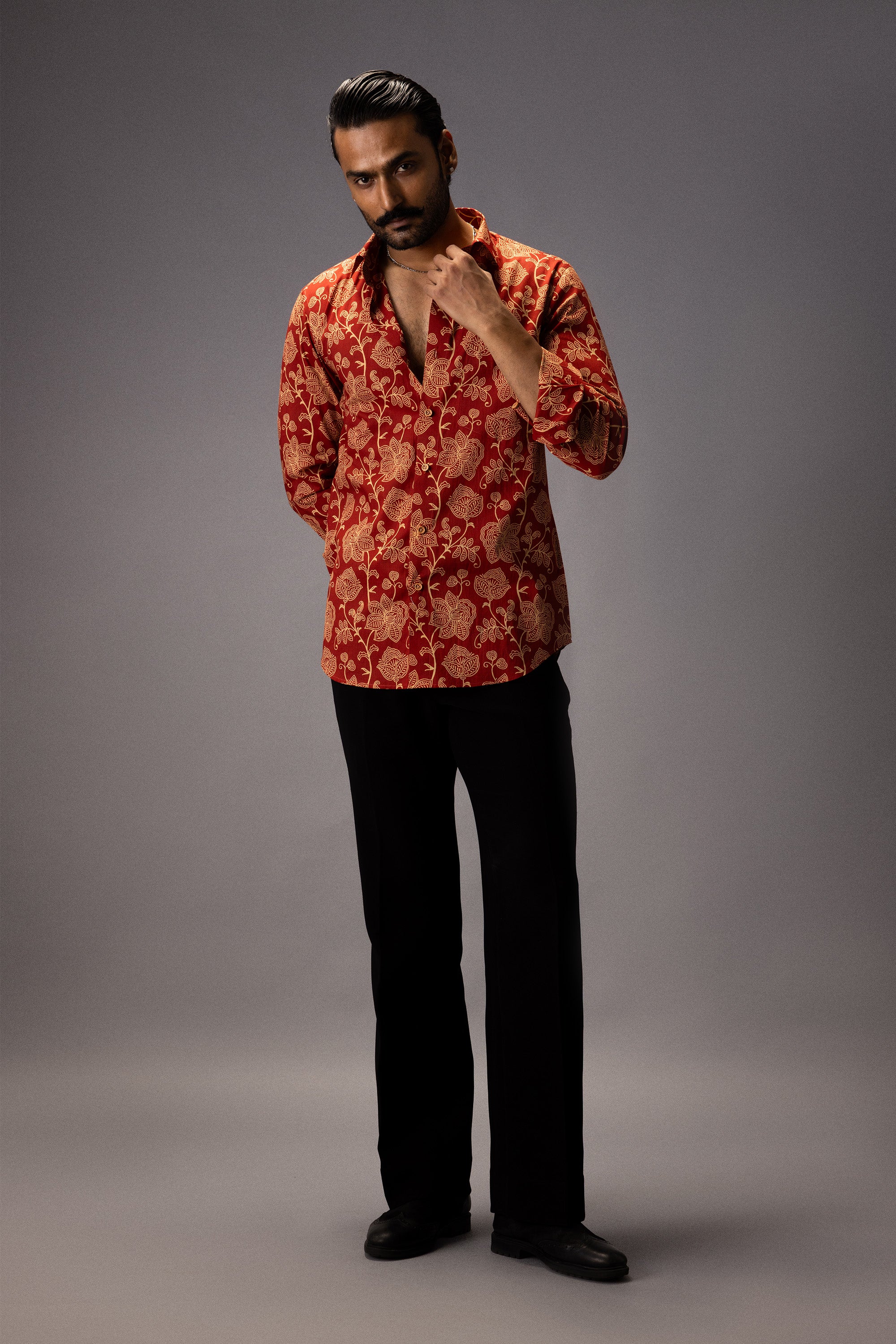 RUSTIC GARDEN COTTON PRINTED SHIRT