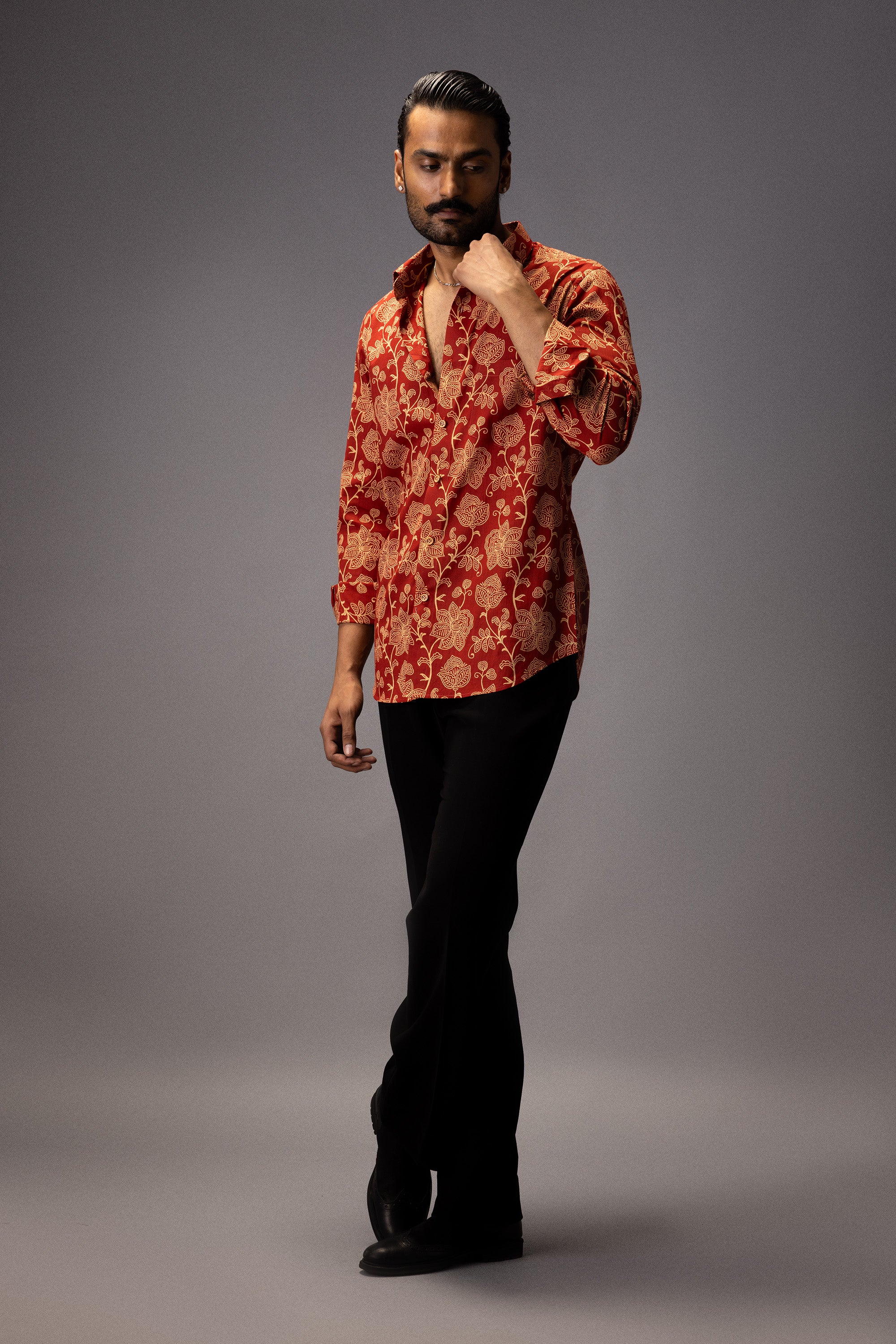 RUSTIC GARDEN COTTON PRINTED SHIRT