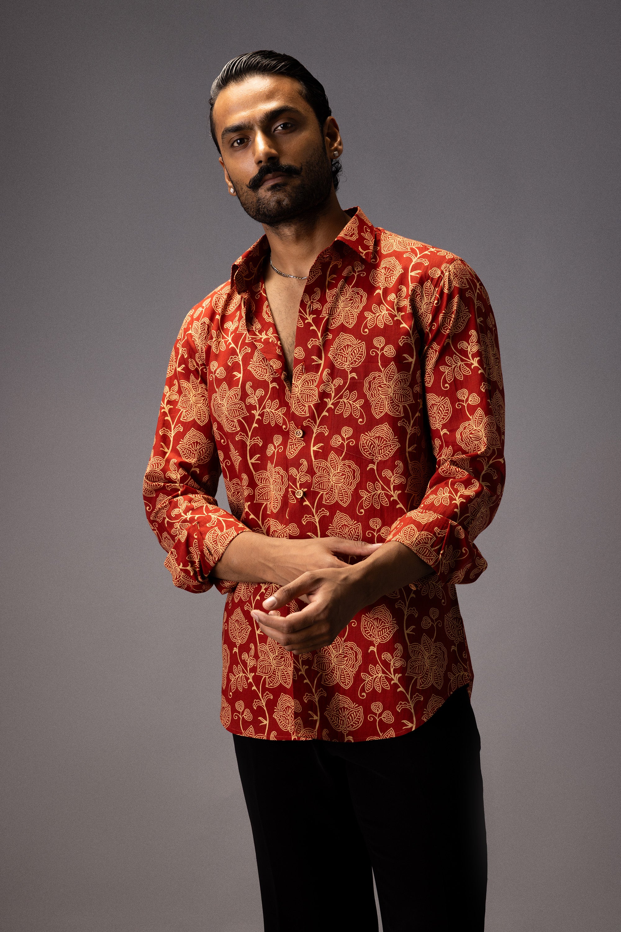 RUSTIC GARDEN COTTON PRINTED SHIRT