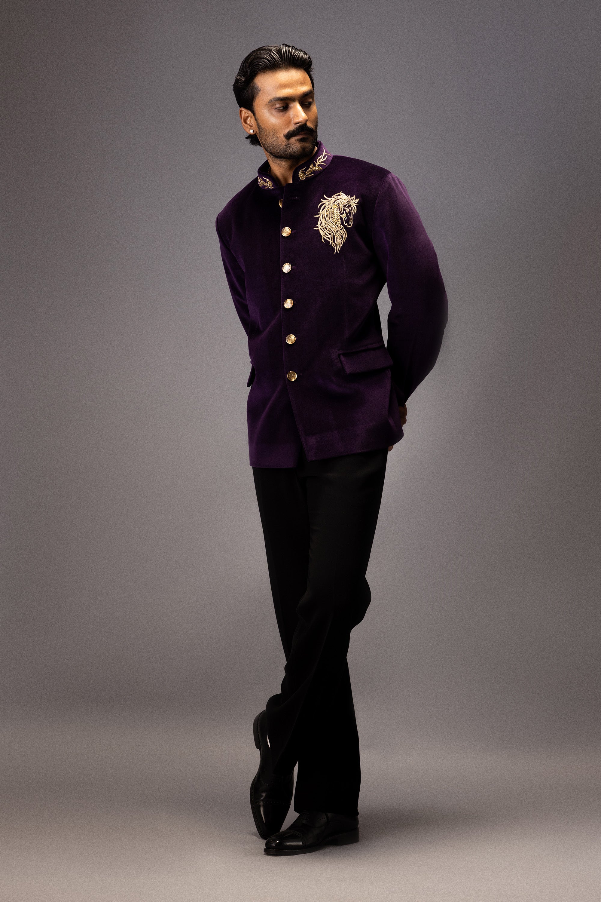 GOLDEN STALLION JODHPURI BANDHGALA