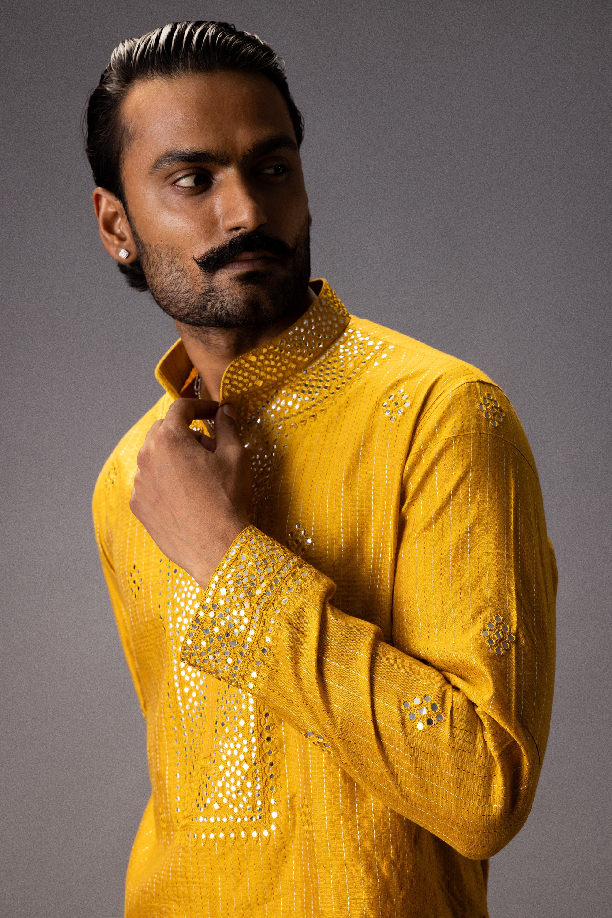 ROYAL MARIGOLD SILK KURTA