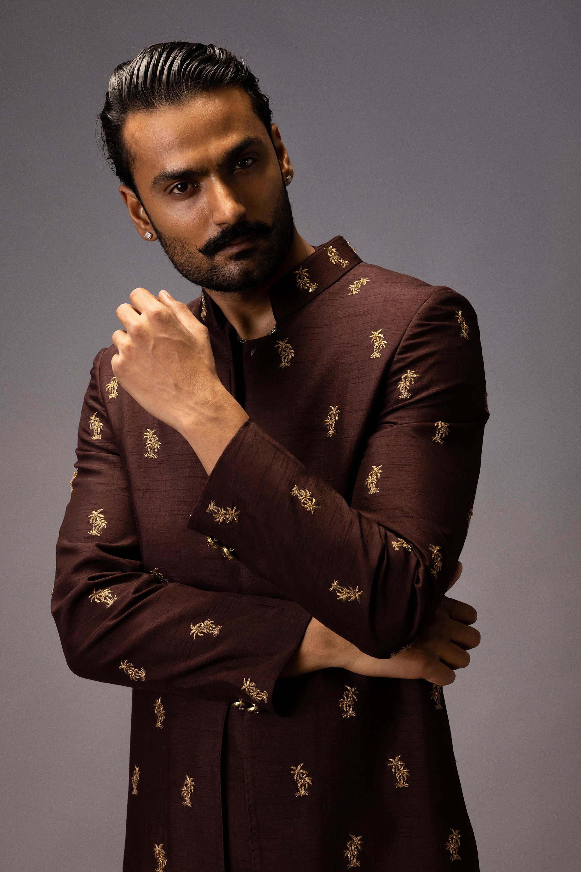 CHOCO PALMS INDO KURTA JACKET SET